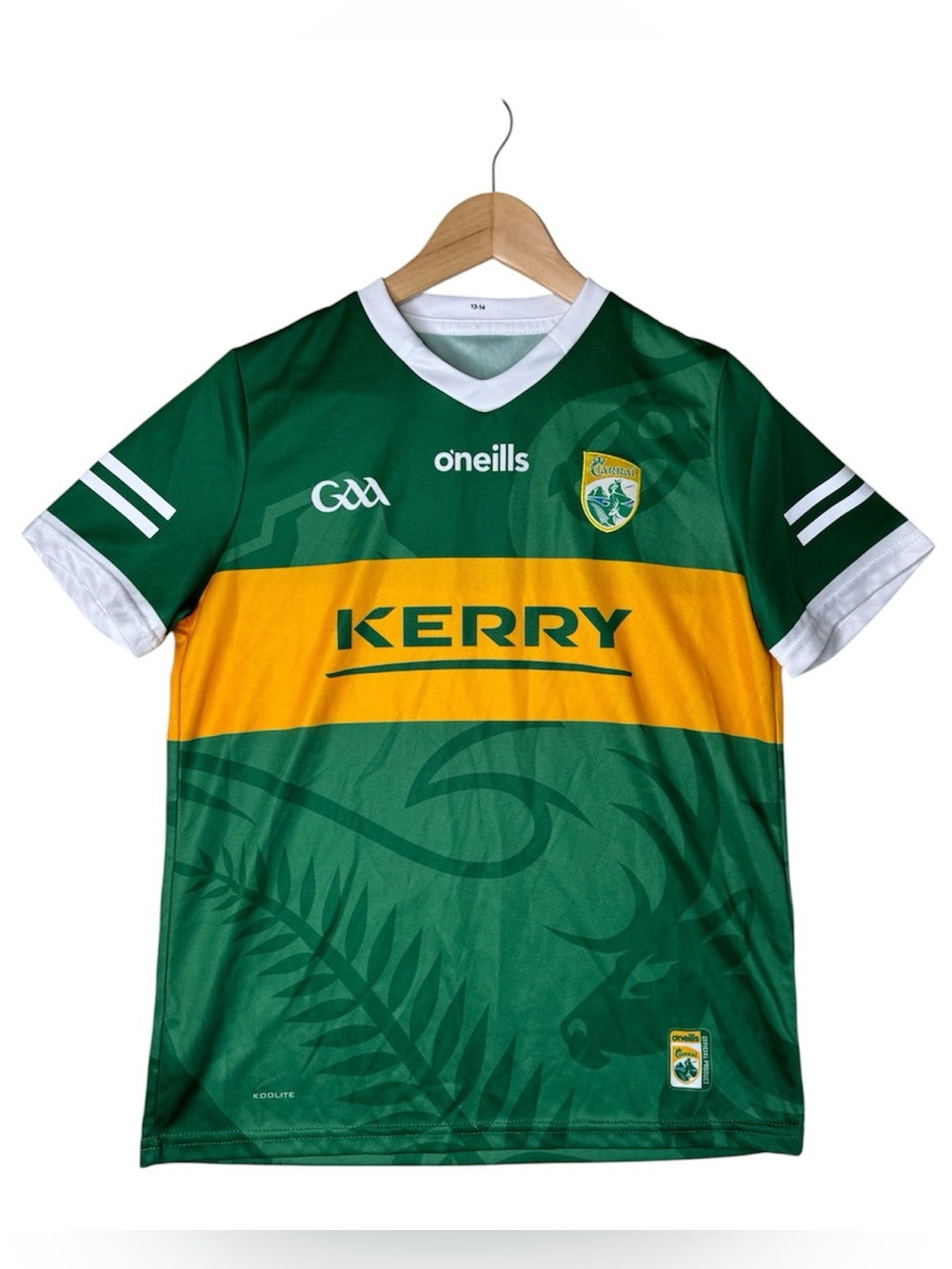 O'Neills Kerry GAA 2024 Home Gaelic Football Jersey Green Youth 13-14